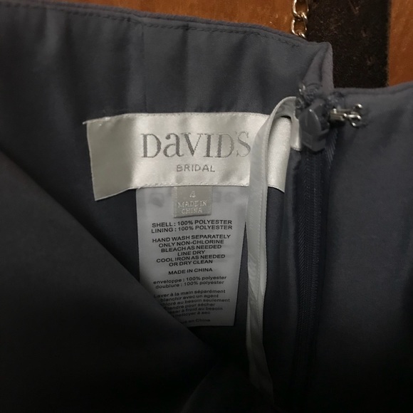 Strapless Grey Bridesmaid Dress - Picture 3 of 5